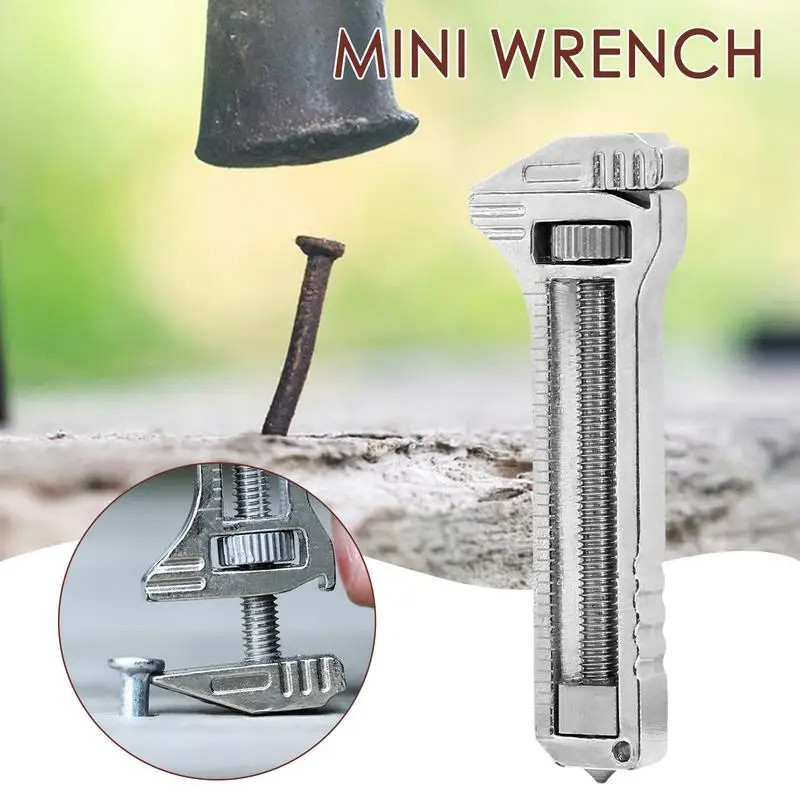6 in1 Mini ประแจมัลติฟังก ์ ชั ่ นเครื ่ องมือเปิดขวดประแจวัดแบบพกพาไทเทเนียม Multitool ที ่ รวมที ่ เปิดขวดทังสเตนโจมตีหัวเล ็ บ Puller Caliper - รูปที่ 6