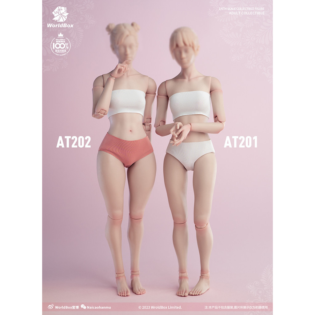 พร้อมสต็อก WorldBox 1/6 Soldier Female Body Joint Movable Standard Version AT201 รุ่นขาอ้วน AT202