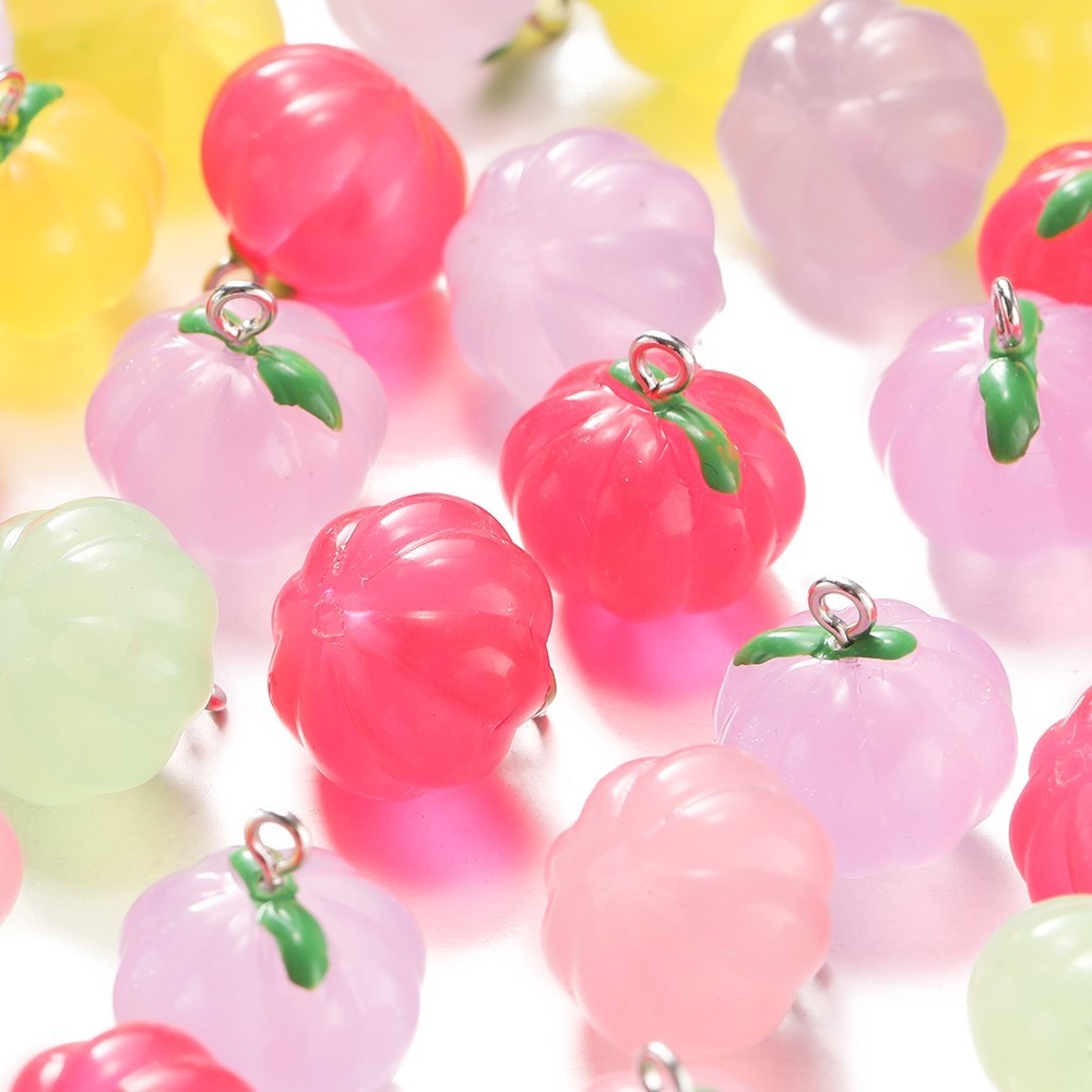 St.kunkka 2-10 ชิ ้ นจี ้ เรซิ ่ นโปร ่ งแสงผลไม ้ ฟักทองจี ้ แฟชั ่ น Charm DIY เครื ่ องประดับทําสร ้ อยคอสร ้ อยข ้ อมือ