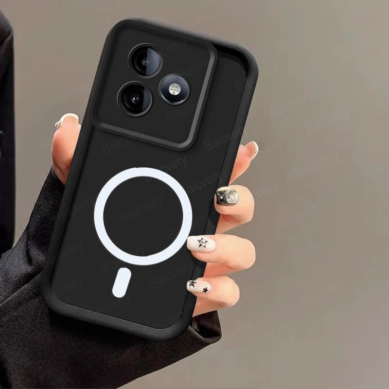 สําหรับ VIVO Y39 5G V2436 พร้อมสติกเกอร์แม่เหล็กป้องกันชายแดนที่มีสีสัน TPU Shell Cover