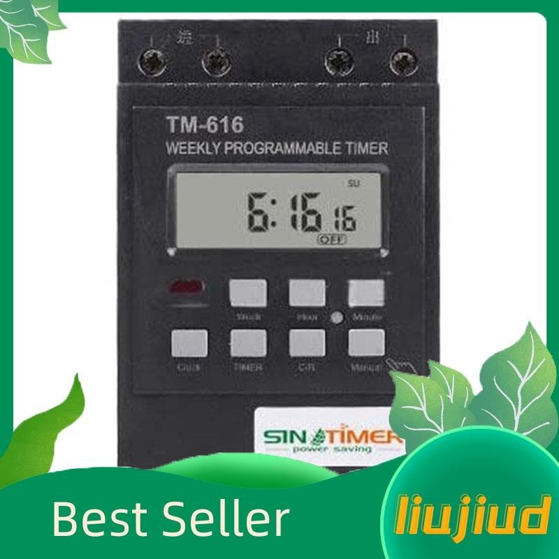 【 Liujiud.th 】SINOTIMER TM616 30AMP 4PINS ตั ้ งโปรแกรมได ้ Din Rail Mount Timer Switch Digital Timer 110V Ac Programmable Timer Relay
