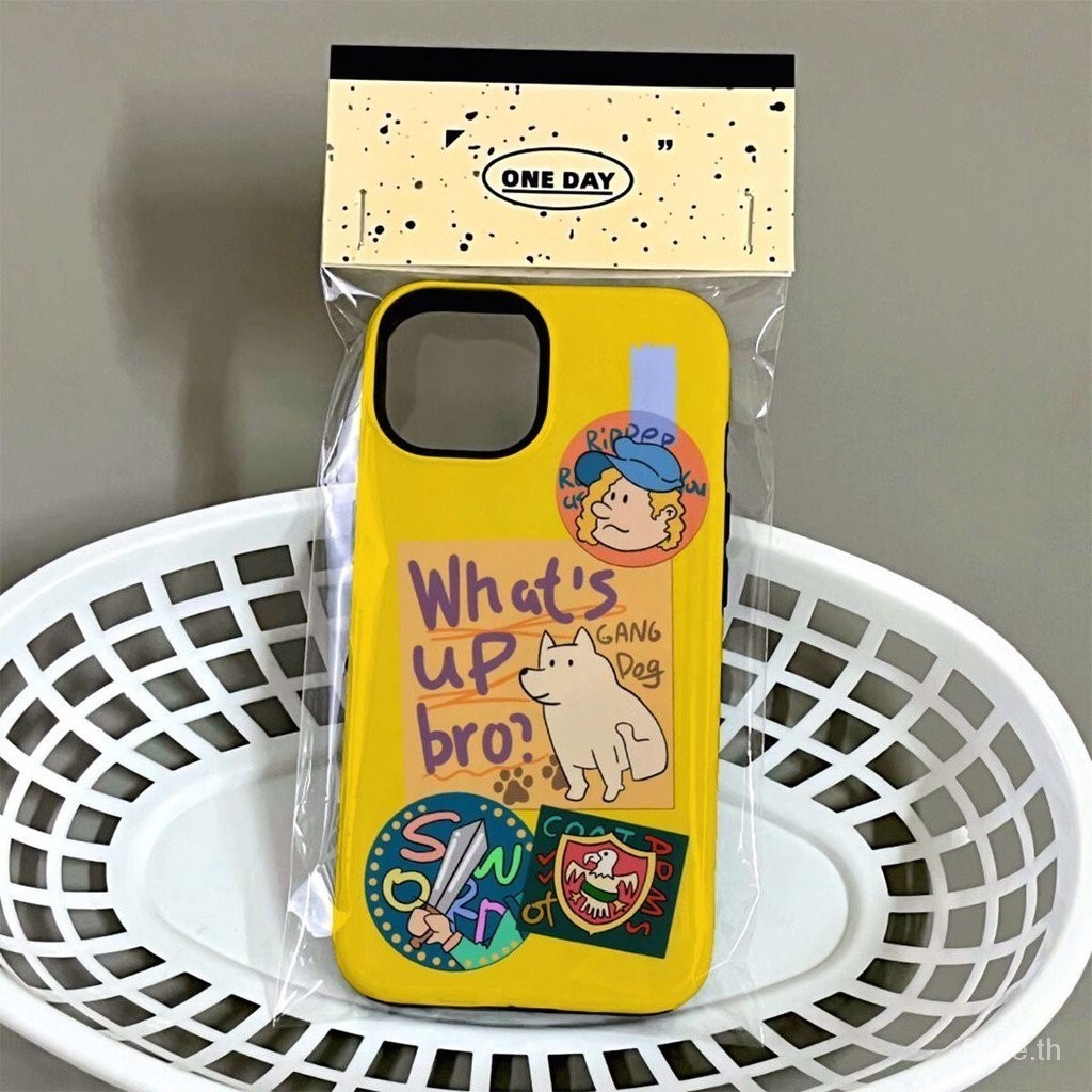 ป้ายภาพประกอบการ์ตูนสนุกลูกสุนัขเคส iPhone สองในหนึ่งเดียวเหมาะสําหรับ iPhone 13 14 Pro Max เคสแข็ง 15 Plus XR 8 Plus XR 7 Plus XS ป้องกันฝุ่นสูงสุด 12 Pro Max 11 เคสซิลิโคนกันกระแทก