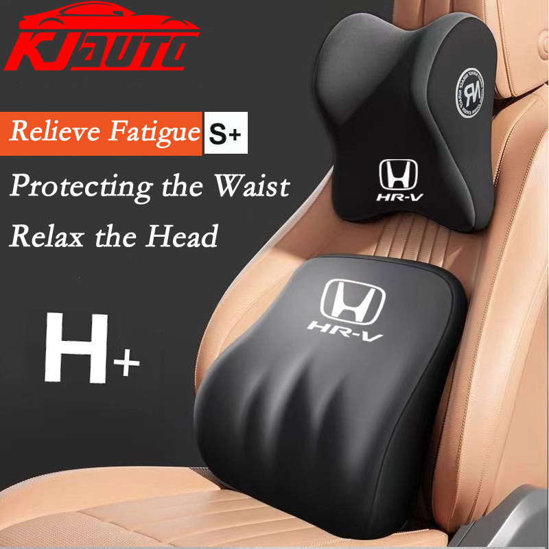 Honda HRV รถ Headrest รถ Lumbar Support รุ่นคุณภาพสูงหน่วยความจําผ้าฝ้ายวัสดุคอหมอนสําหรับ HR-V Gen 2 Gen 3 HRV Turbo E / HEV RS 2022 อุปกรณ์เสริม