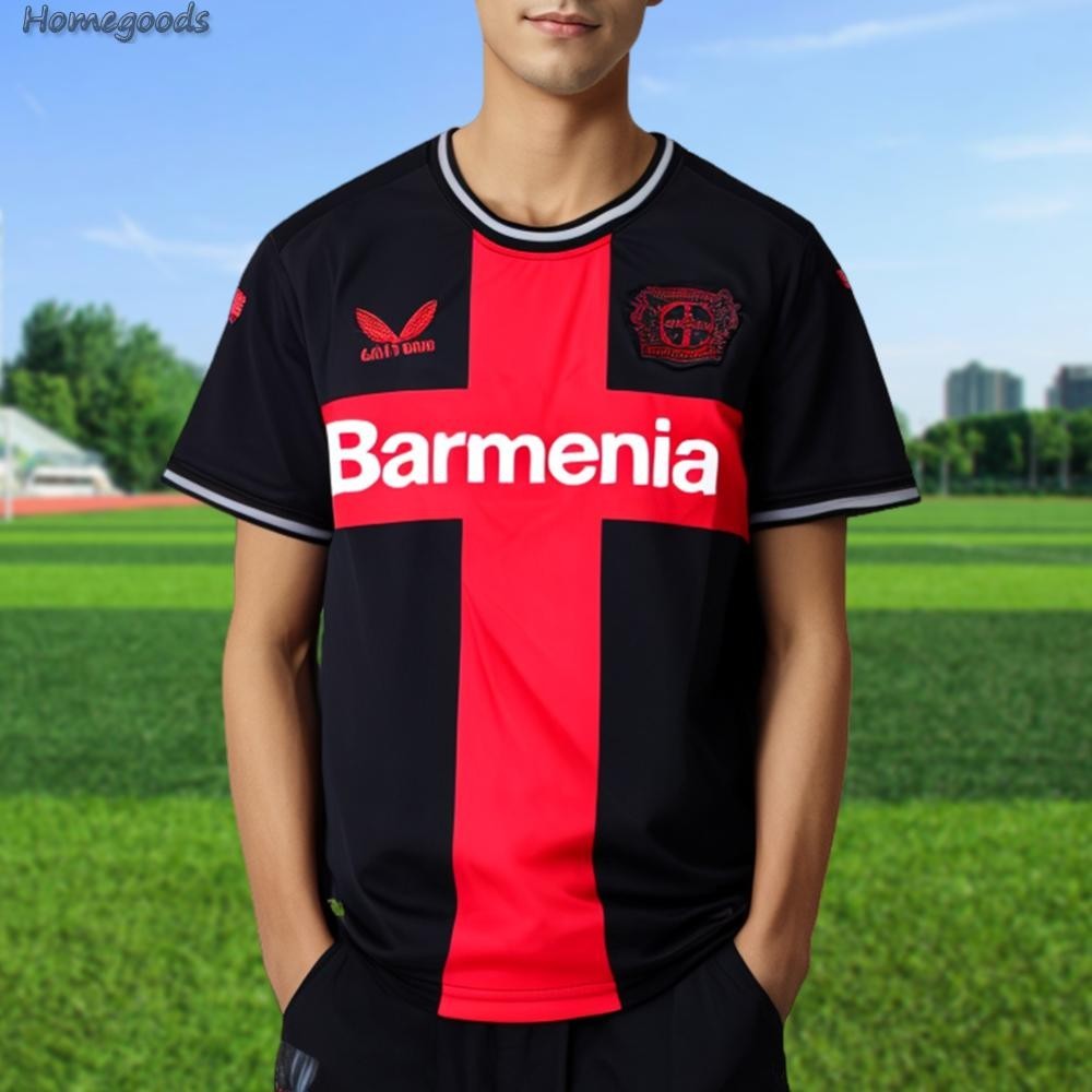 {2024-GOOD }For Bayer Leverkusen 2023-2024 Home Jersey Short Sleeve Crew Neck Soccer Jersey [homegoods.th ]