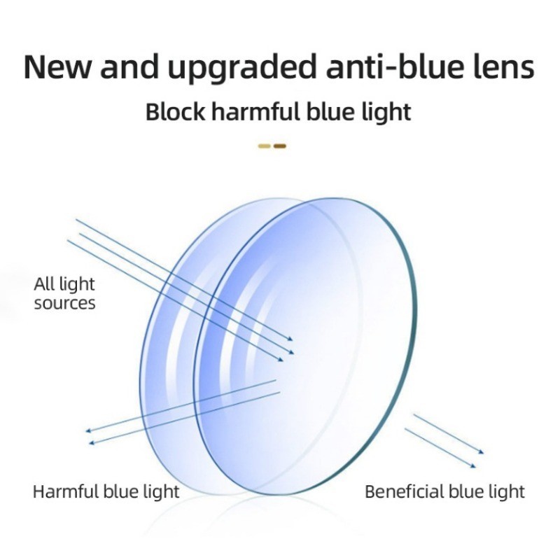 แว่นตาสายตาสั้นแฟชั่น ป้องกันแสงสีฟ้า น้ําหนักเบา 0°~-600° แว่นตากรอบใหญ่ สไตล์เกาหลี กรอบสี่เหลี่ยม 041 - รูปที่ 6
