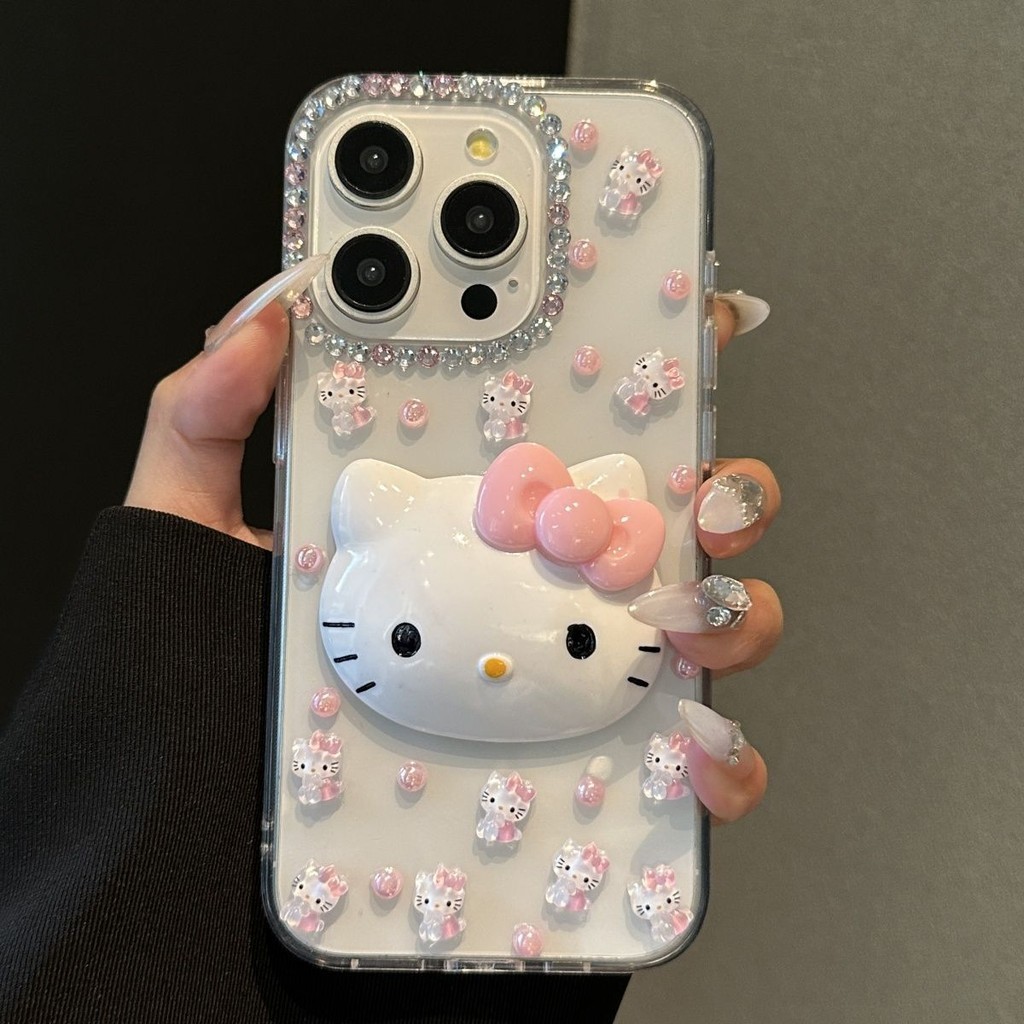 HelloKitty Glitter Diamondเคสโทรศัพท์สําหรับOppo Reno 15 Pro Max 16F 15F 14F 14 13 12 11 Pro 13Pro 1