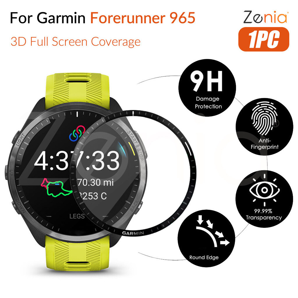 1pc เต็มหน้าจอขอบโค้งเต็มรูปแบบป้องกันฟิล์มสําหรับ Garmin Forerunner 965 Forerunner965 สมาร์ทกีฬานาฬ