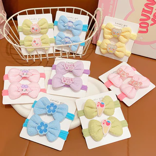 บ้านพลู🏠 2 เส้น ยางรัดผม โบว์ น่ารักมาก สีหวาน