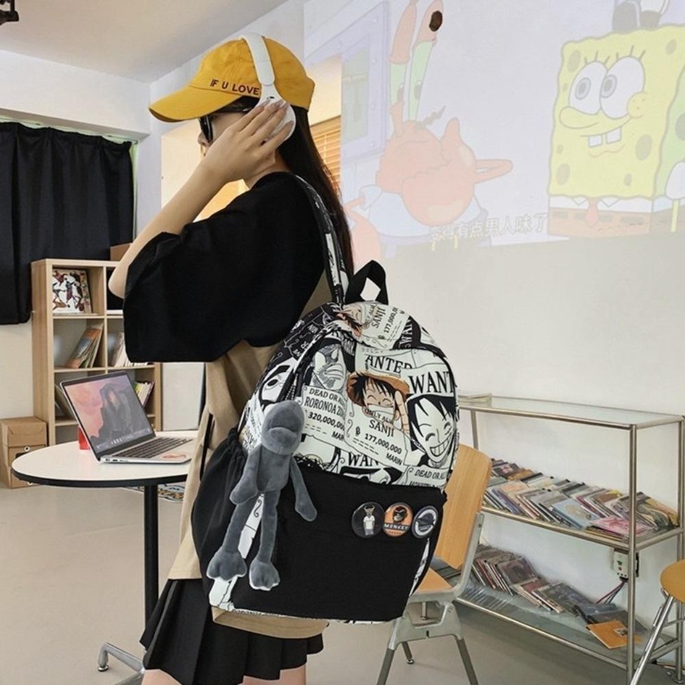 เกช1 กระเป๋าเป้สะพายหลังอนิเมะ,กระเป๋าเป้สะพายหลังนักเรียนกันน้ําความจุขนาดใหญ่,แฟชั่นไนลอนอะนิเมะพิมพ์กระเป๋านักเรียนผู้ให