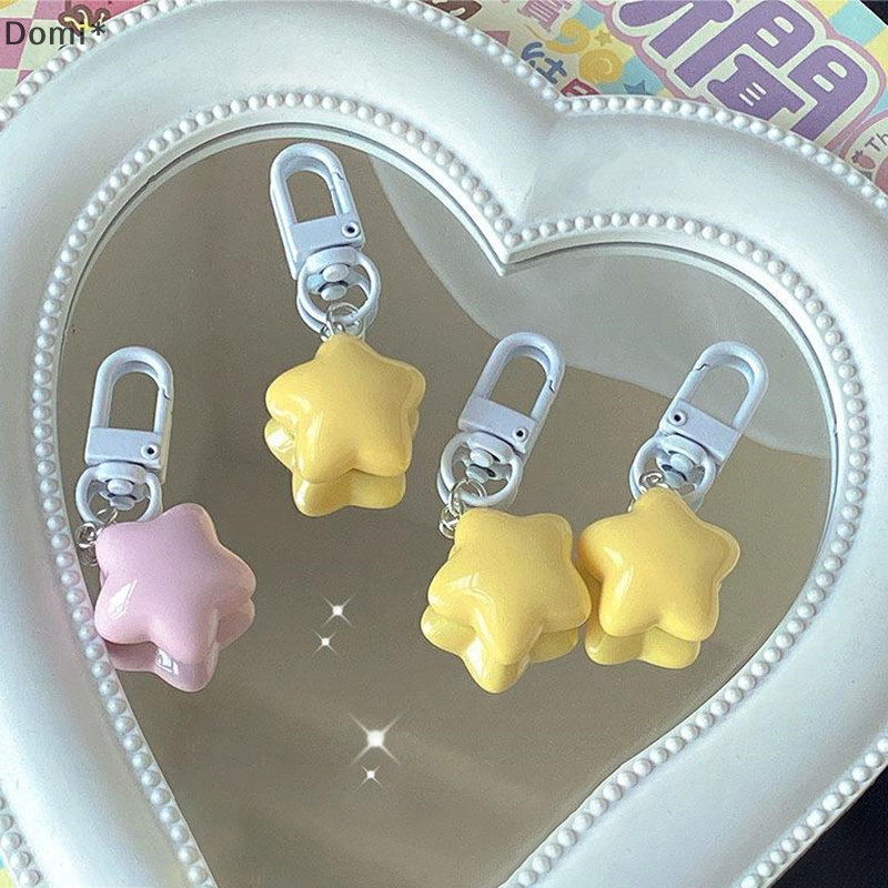 Enjoy 1 ชิ้นน่ารัก Star พวงกุญแจหูฟังพวงกุญแจการ์ตูน Charm กระเป๋าจี้พวงกุญแจรถหญิงของขวัญพวงกุญแจ Ch [ใหม่]