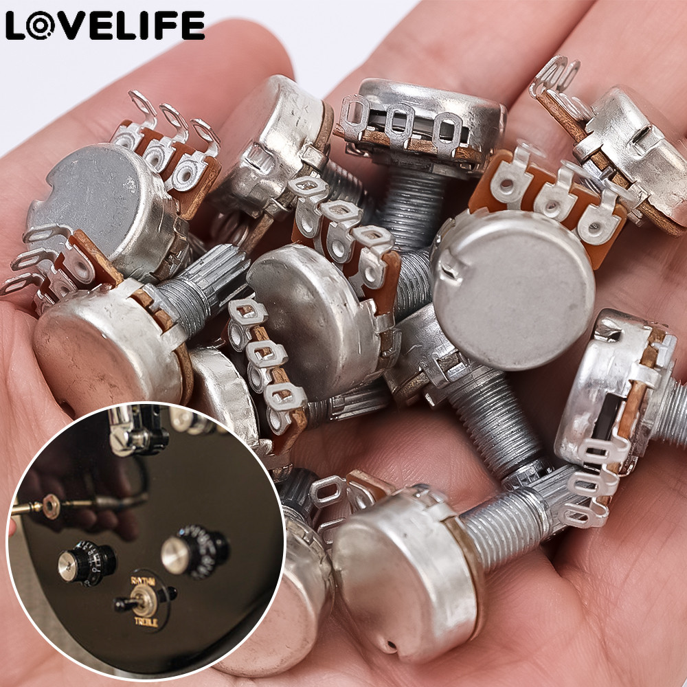 A500k/b500k Potentiometer - Bass Volume Effect Amp - กีตาร์ไฟฟ้า - Splined หม้อขนาดเล็ก - Tone Pots Switch - อะไหล่เพลา 18 มม./15 มม. - ส่วนประกอบเครื่องดนตรี