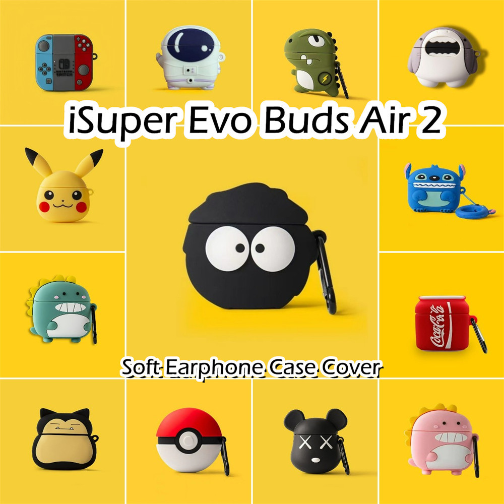 【 พิเศษ 】 สําหรับ iSuper Evo Buds Air 2 เคสหูฟังซิลิโคนอ ่ อนนุ ่ มการ ์ ตูนน ่ ารักปลอก NO.1