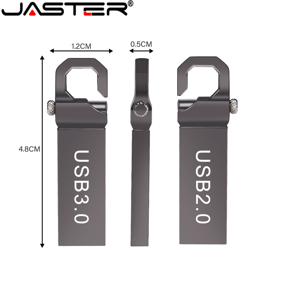 Jaster แฟลชไดรฟ์ USB 2.0 128GB 64GB กันน้ํา 32GB 16GB 8GB 4GB