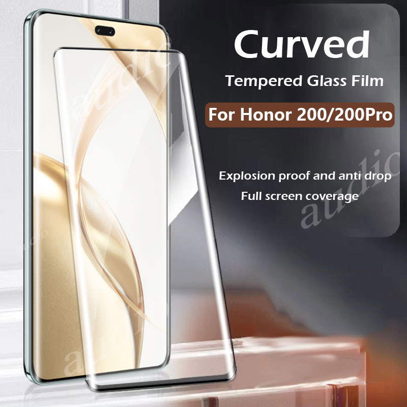 Honor 200 Pro 5G 3D ร้อนดัดหน้าจอด้านหน้าสําหรับ honor 200 Pro 200pro 5G 2024 ฟิล์มกระจกนิรภัยสําหรั