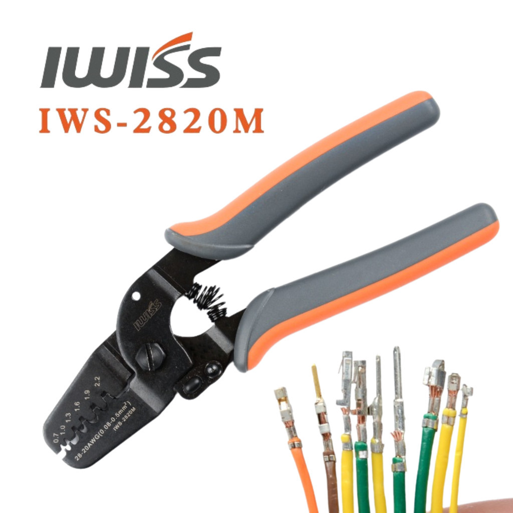 คีมย้ำหางปลาเล็ก IWISS IWS-2820 สำหรับ 28-20 AWG
