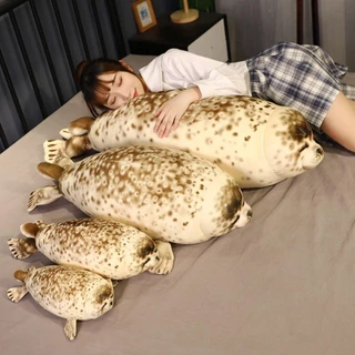 HARM Seal Plush Toys, Large Soft Blob Seal Pillow,อินเทรนด์ PP Cotton Chubby Cute Gift for Boys Girls Children