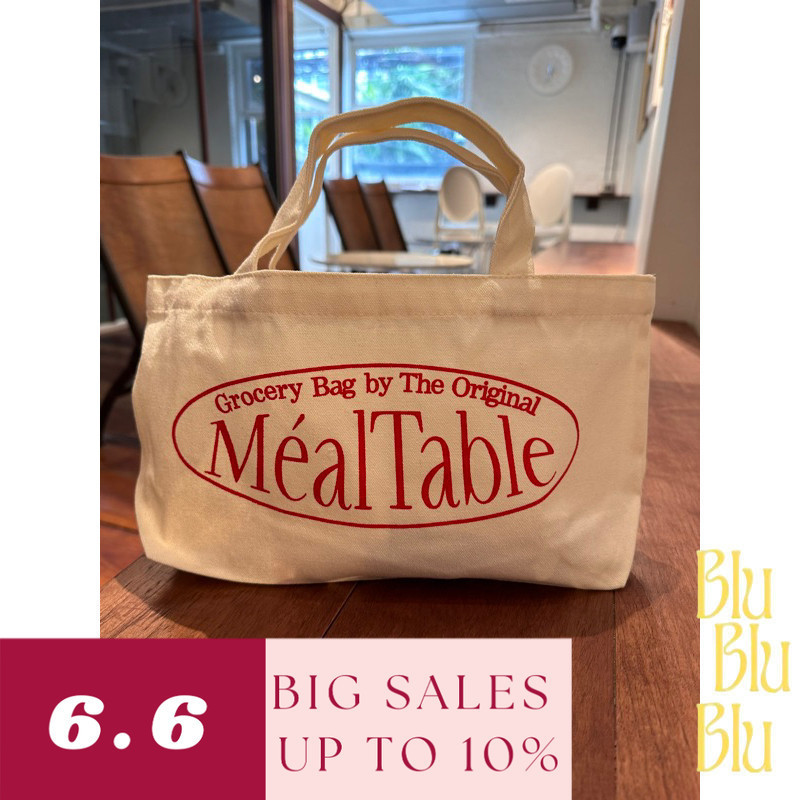 Meal table mini tote bag กระเป๋าผ้ามินิ ไปคาเฟ่ มินิมอล10038