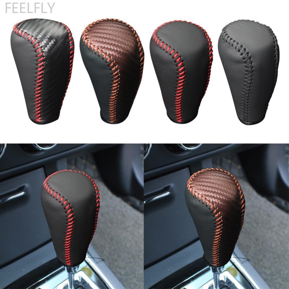 Felfly รถหนังเกียร ์ Shifter Knob ฝาครอบเกียร ์ Shift Boot Lever สําหรับ Toyota Camry RAV4 U5Z3