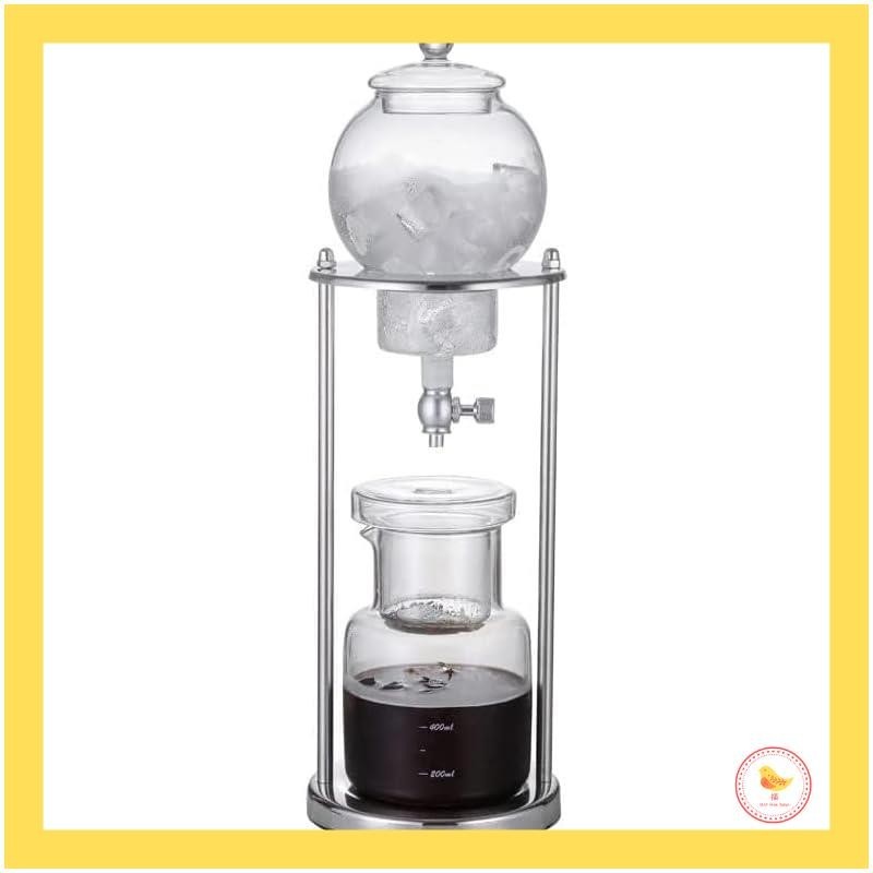【Japan】Gugrida 600ml-1000ml Water Dripper Cold Brew Coffee Pot Cold Brew Coffee Pot Ice Drip Coffee Maker Hand Drip Pot Ice Drip Pot Espresso Handmade (600ML)