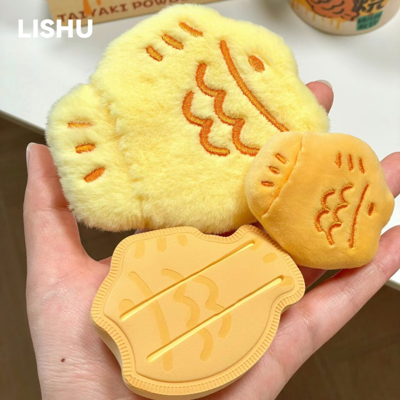 Lshu แป้งพัฟ Taiyaki แป้งพัฟ Marshmallow แป้งพัฟแป้งฝุ่น Super Soft Air Cushion Beauty Egg ฟองน้ําแต่งหน้า