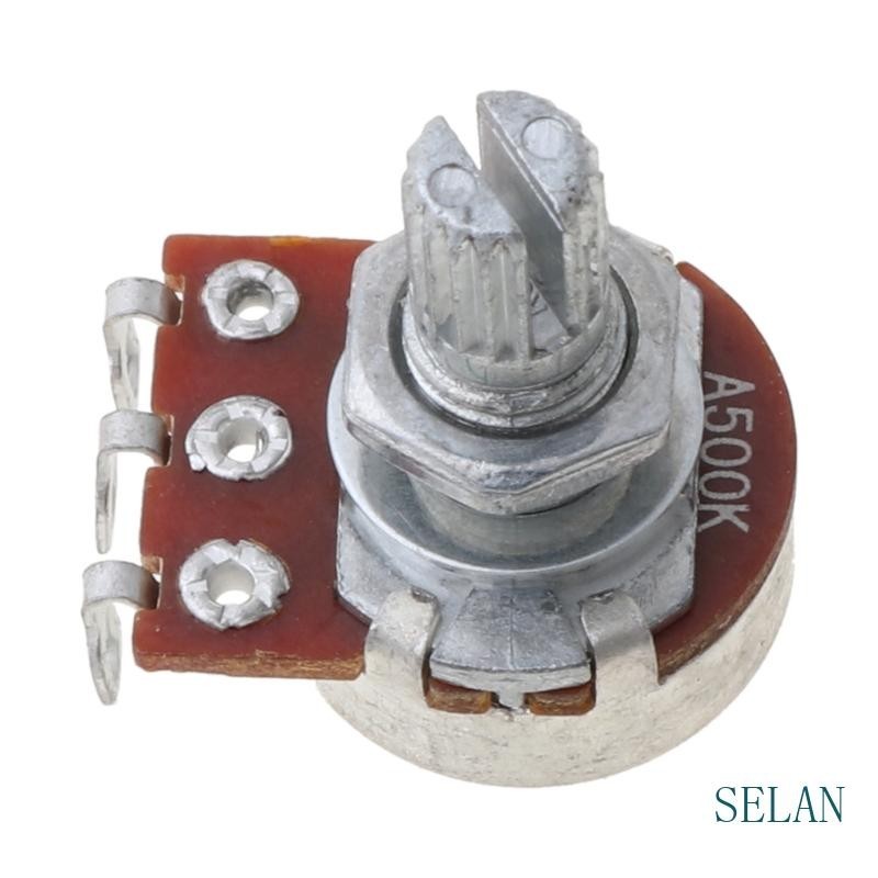 Selan A500K Potentiometer Splined Pot กีตาร ์ ไฟฟ ้ า Bass Effect Amp Tone Volume 15mm