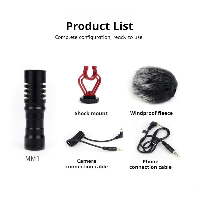 ไมโครโฟนกล้อง DSLR professional Shotgun Condenser Microphone สําหรับกล้องสมาร์ทโฟน PC Tablet thumbnail 9