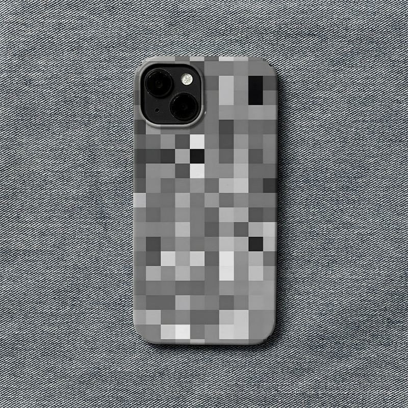 ที่ไม่ซ้ํากันศิลปะสร้างสรรค์สีเทาสีขาวโมเสคiphoneเคสโทรศัพท์เหมาะสําหรับiphone 13 12 Pro Max Anti-drop 15 Plus XR 7 Plus 8 Plusป้องกันฝุ่นXS Max 14 15 Pro Max 11 เคสซิลิโคนกันกระแทกNGHU