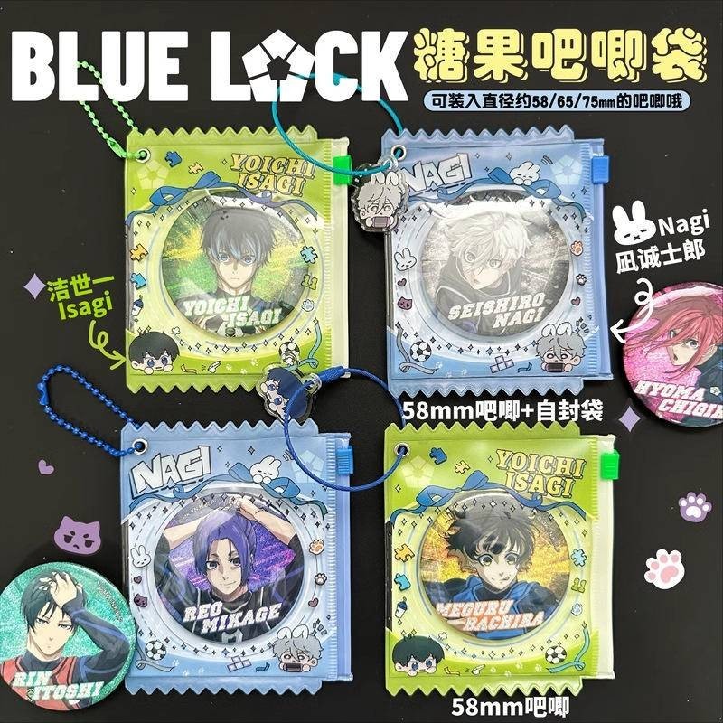 2024 BLUE LOCK Ita กระเป๋า Pins Badge Protector สําหรับ 58 มม.และ 75 มม.อะนิเมะป้ายตกแต่งกระเป๋า Isagi Yoichi Nagi Seishirou อะคริลิคจี้อุปกรณ์เสริม Pin กรณีของขวัญวันเกิด