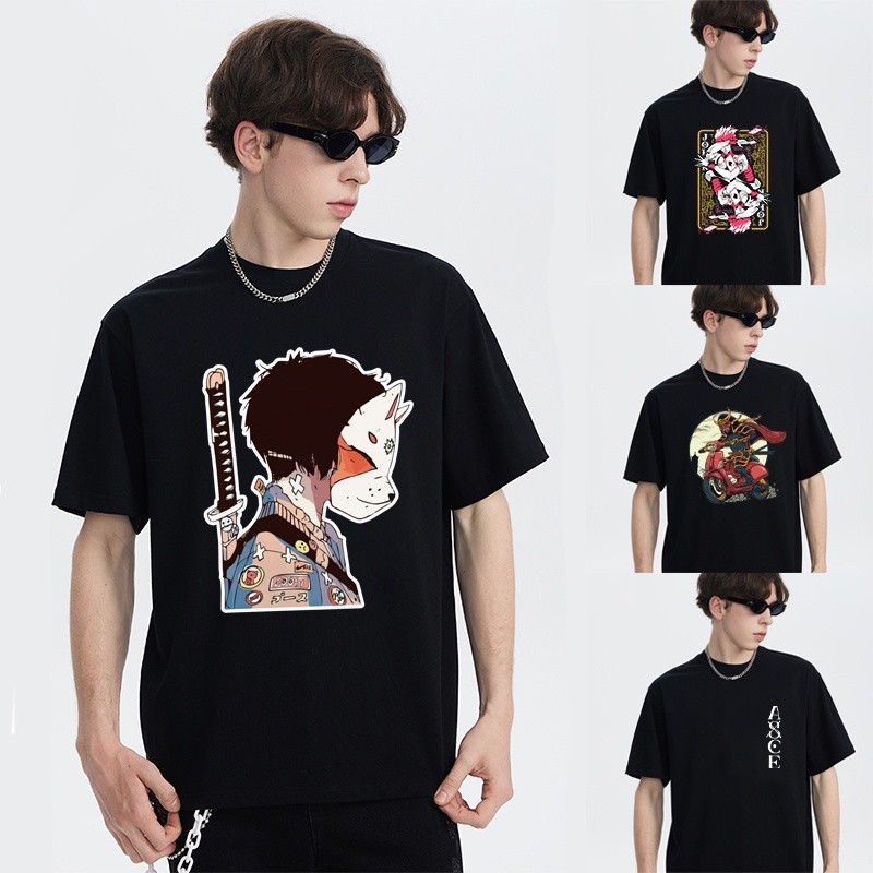 [พร้อมส่ง]Korean Fashion Oversize T shirt For Men Street Cas สินค้ามาใหม่ S-5XL ใส่สบายๆ สีขาว overs