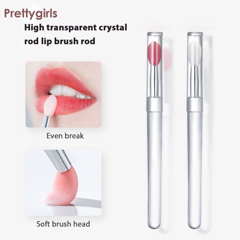 PY.th แปรงทาลิปสติก แบบนิ่ม ลิปบาล์ม อายแชโดว์ แบบซิลิโคน กันฝุ่น สําหรับทาลิปสติก และลิปมาส์ก