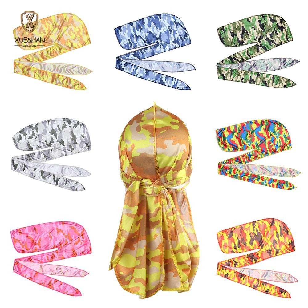 Xueshan Mens Silky Turban Fashion Bandana Breathable Pirate Hat