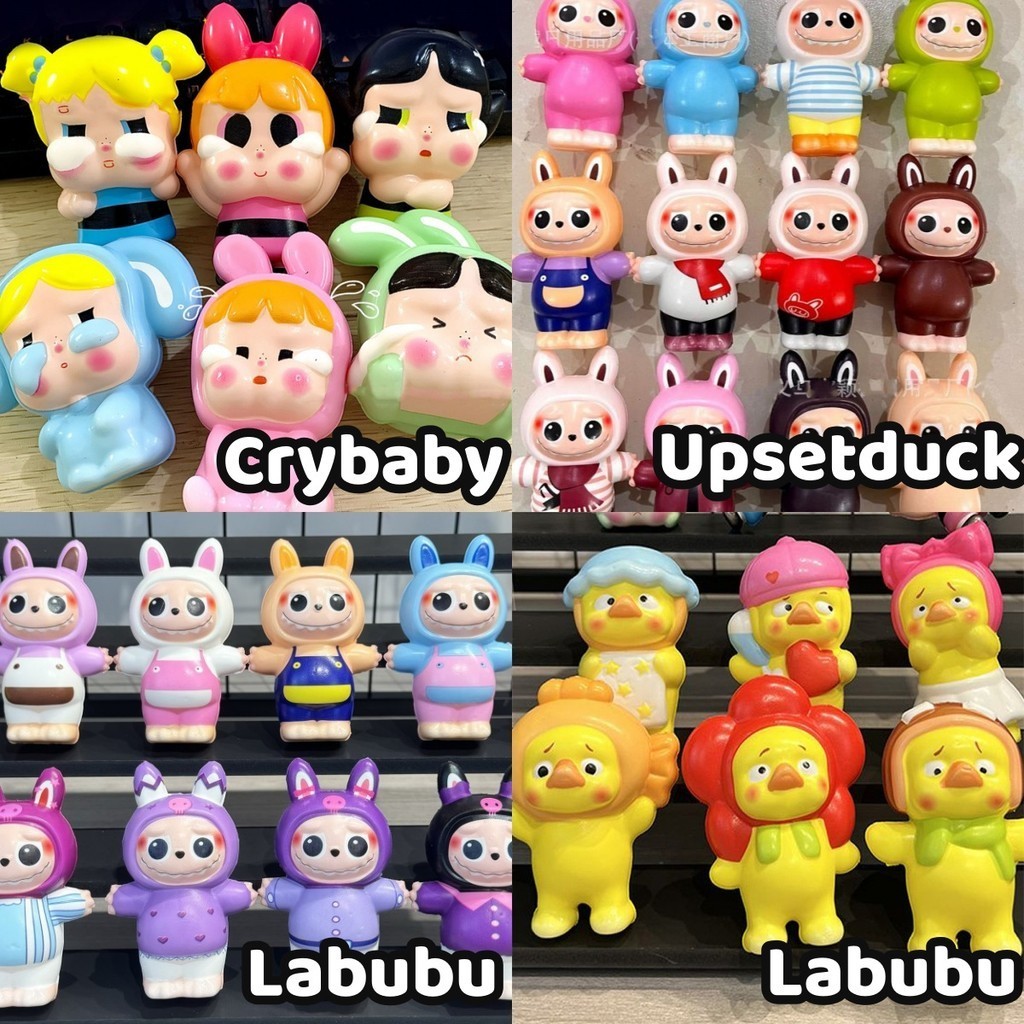 Crybaby Labubu Upsetduck ของเล่นหยิกความเครียดบรรเทาของเล่น Rebound ช้าสไตล์ใหม่