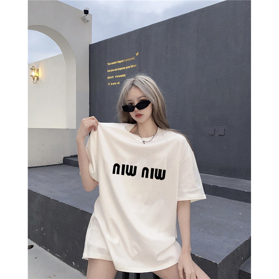 COD (จัดส่งในกรุงเทพฯ) MAO Shop เสื้อยืดผู้หญิงแฟชั่นสาวอวบ oversize การพิมพ์ตัวอักษร เสื้อผ้าแฟชั่นผู้หญิง #4827