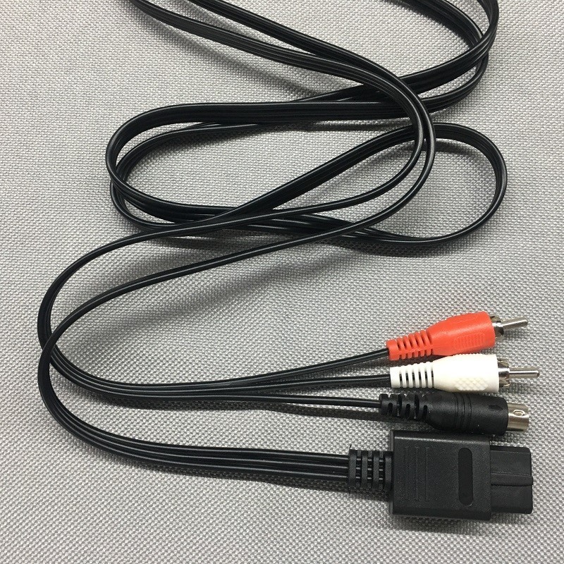 1.8m/6ft สําหรับ Nintendo NGC N64 SFC GameCube SAV สาย S-Video สายไฟ