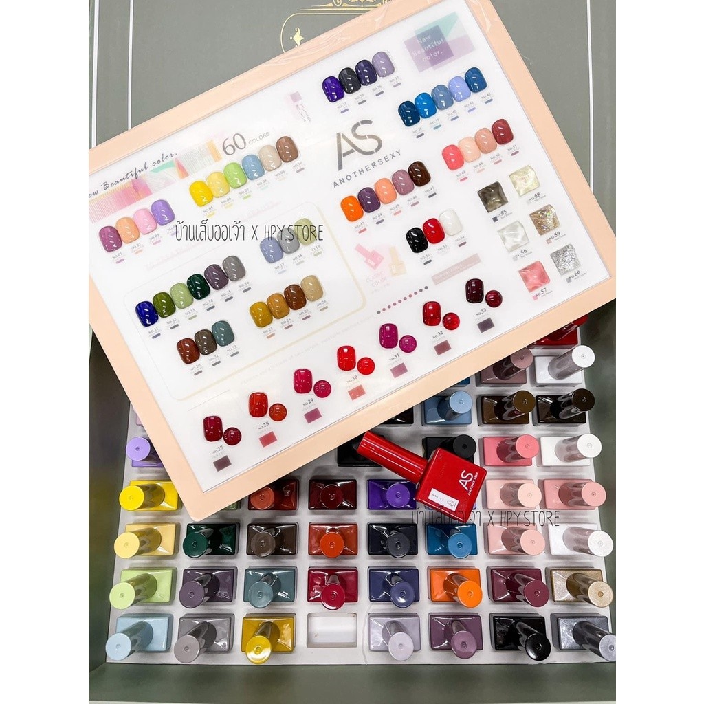 WN- ASสีเจลทาเล็บ ขวดเหลี่ยม มีให้เลือก 60 สี #01-30