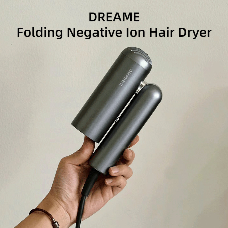 Dreame Pursuit Pocket เครื่องเป่าผมแบบพกพาพับได้ Mini High-Speed P10Pure เครื่องเป่าผมไอออนลบ