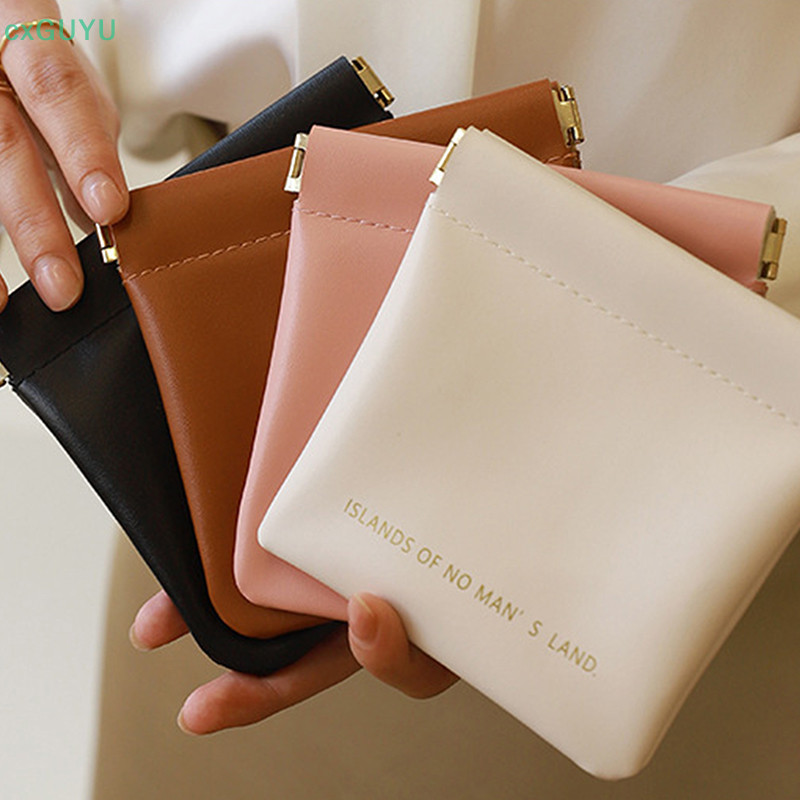 [cxGUYU] Large Lip Data Line Headphone Storage Bag Makeup Bag Charger Key Self-closing Shrrapnel Bag Portable Cosmetic Case PRATA