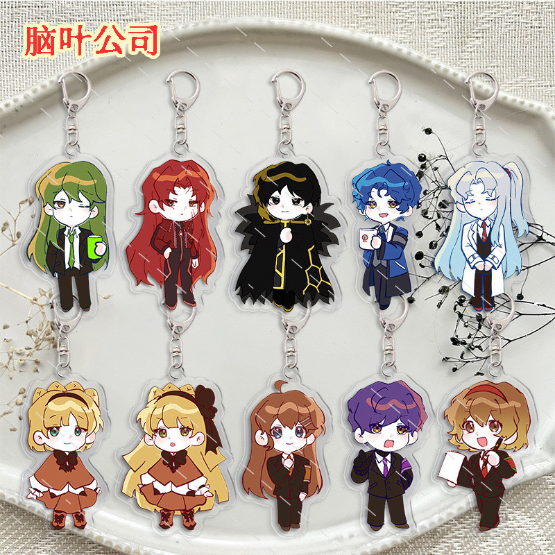 Lobotomy Corporation chain สําหรับกางเกงพวงกุญแจ man อะนิเมะพวงกุญแจผู้หญิง key holder คู่ keyring อ