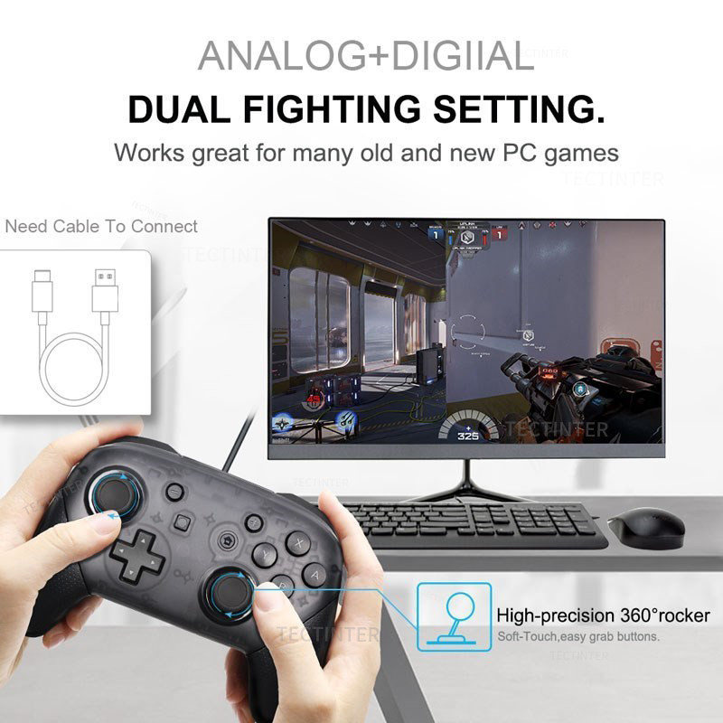 คอนโทรลเลอร์จอยสติ๊กบลูทูธไร้สายสําหรับ Nintend Switch Pro Mando Gamepad สําหรับ Nintendo Switch/Lite/Switch OLED