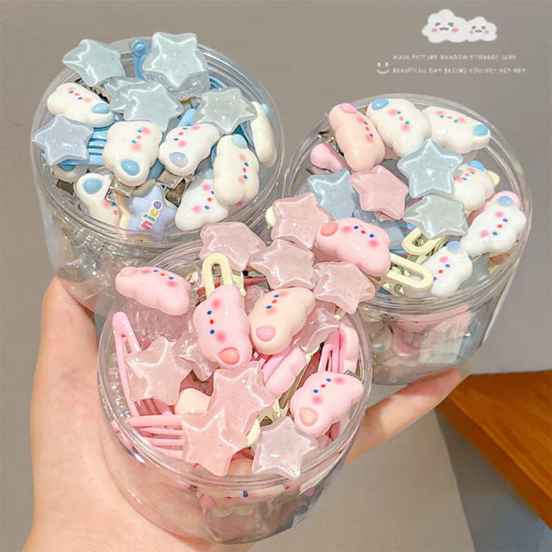 10ชิ้นแฟชั่นเกาหลีเมฆดาวกิ๊บหญิงน่ารักอุปกรณ์ผมชุด