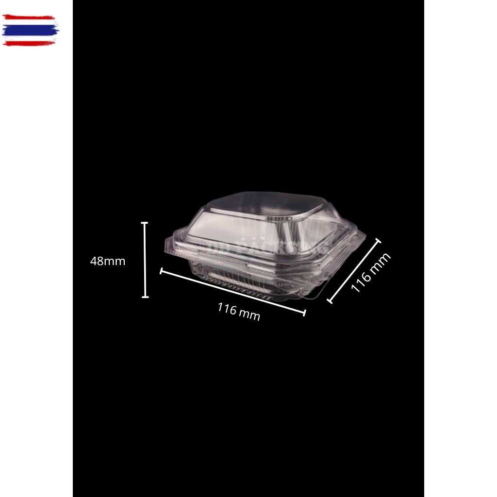 DEDEE กล่องใส OPS DD-17A แล็อด100ใ รรจุภัณฑ์เเกอรี่ ที่ใส่อาหารและเครื่องดื่ม กล่องข้าว ไม่เป็นไอน้ำ