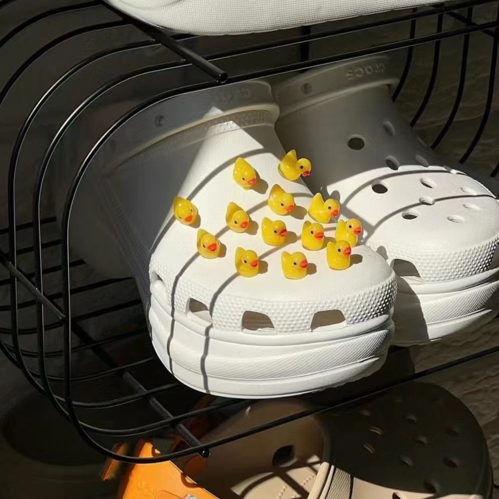 เสน่ห์รองเท้าเป็ด 3D น่ารัก - อุปกรณ์เสริม DIY s-Inspired Clog ตกแต่งรองเท้าที่ถอดออกได้น่ารักสําหรับเด็กและผู้ใหญ่ คลิปรองเท้าการ์ตูนแสนสนุกสําหรับมีสไตล์