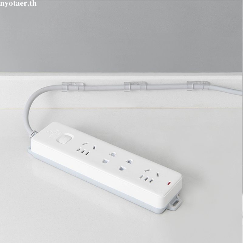 🌷COD🌷กิ๊บสายไฟ ตัวล็อค เก็บสายไฟ เคเบิล ปลั๊กพ่วง ช่วยจัดระเบียบ ใช้งานสะดวกติดง่ายไม่ต้องเจาะผนัง ใช้ได้กับทุกพื้นผิว - รูปที่ 6