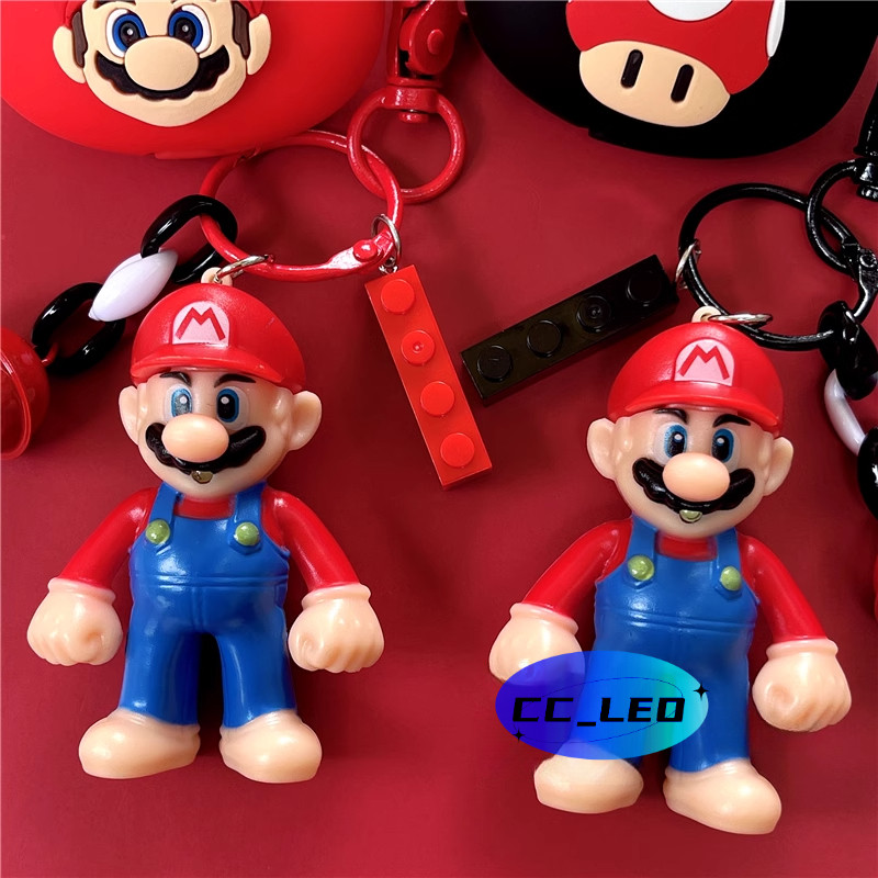 For EDIFIER R1 Case Cartoon EDIFIER Comfo C Silicone Soft Case Cute Mario Keychain Pendant Finger Ring Lanyard EDIFIER Comfo C Shockproof Shell Protective Sleeve - รูปที่ 2