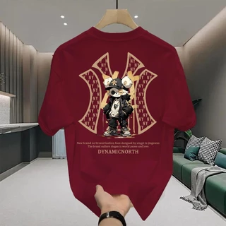 Basi💥 เสื้อยืดผู้ชาย เสื้อยืด oversize เสื้อสตรีท เสื้อยืดคอกลม เกรดพรีเมียม เสื้อคอตตอน100% ใส่สบาย ลาย "DYN AMIC NY"