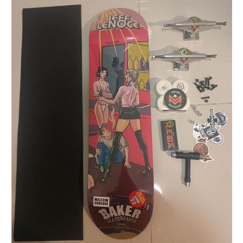 Pro สเก็ตบอร์ดครบชุด 8 นิ้ว 8.25 นิ้วผู้ใหญ่ชุดสเก็ตบอร์ดใหม่ BAKER MINILOGO VENTURE BON ES BEARING T TOOL DIY ชุดสเก็ตบอร์ด - รูปที่ 2
