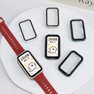 เคสพีซีแข็งพร้อมกระจกนิรภัย for Huawei Band 11 /11 Pro อุปกรณ์ป้องกันหน้าจอกันชน for Huawei Band 10 9 8