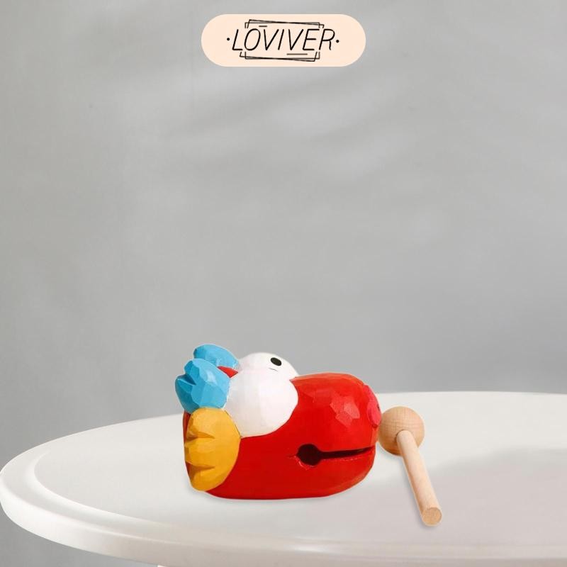 LOVIVER กลองไม้วัดบล็อกหัวตกแต่งสํานักงานของขวัญวันเกิด