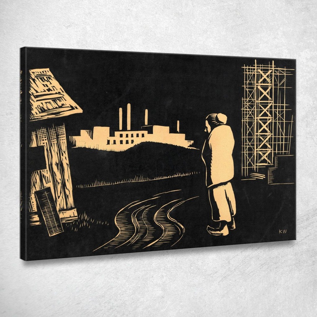 Working Woman Karl Wiener, kwn17 ภาพพิมพ์บนผ้าใบแคนวาส