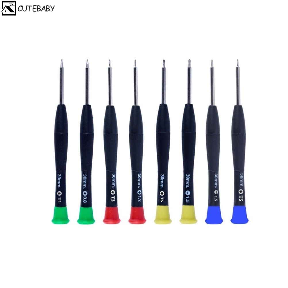 [cutebaby888] ชุดไขควง Torx Cross ที่มีความแม่นยํา 8 ชิ้น T3 T4 T5 PH000 SL1.5